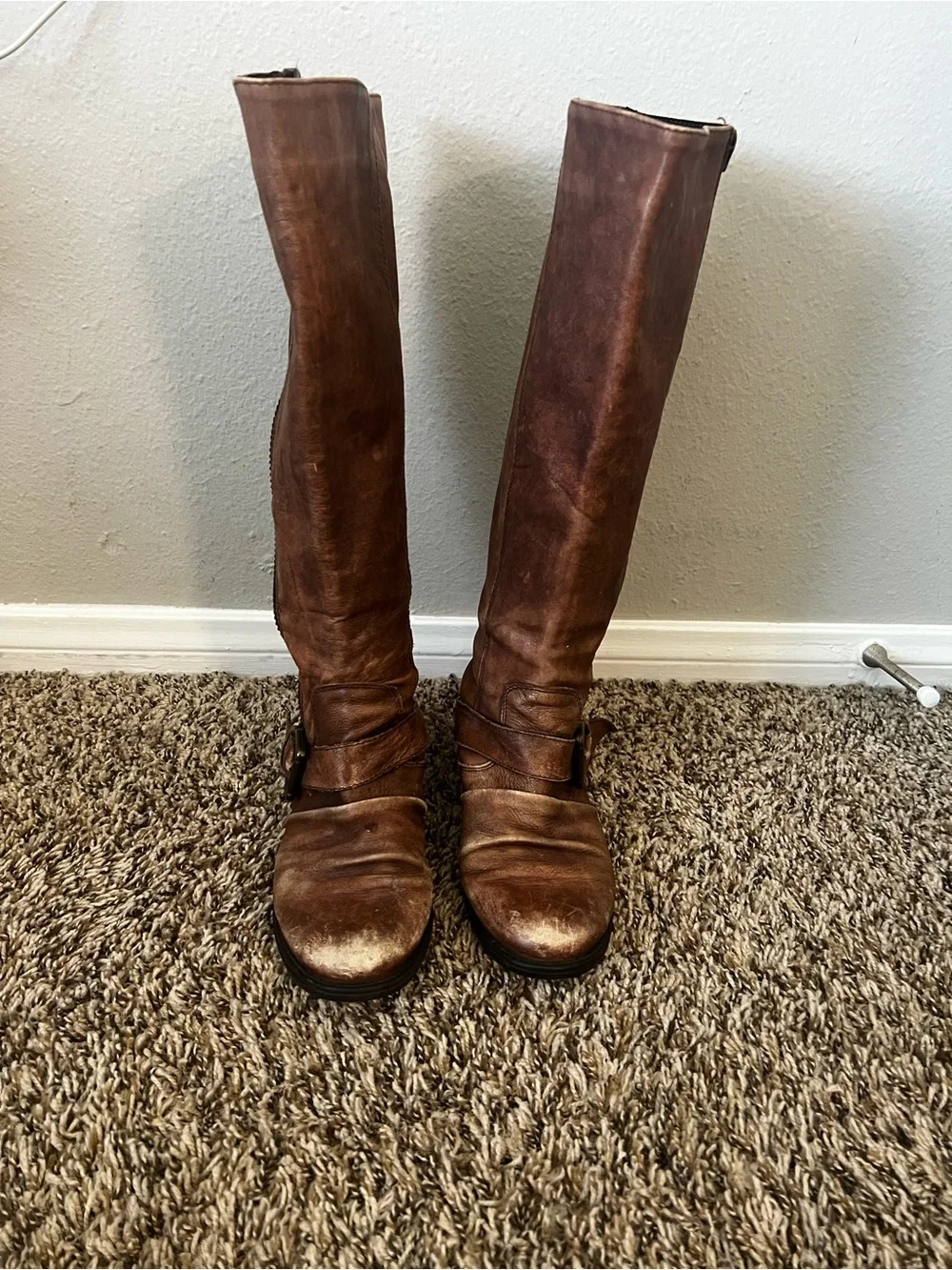 Steve Madden Brown Leather under the knee Boots